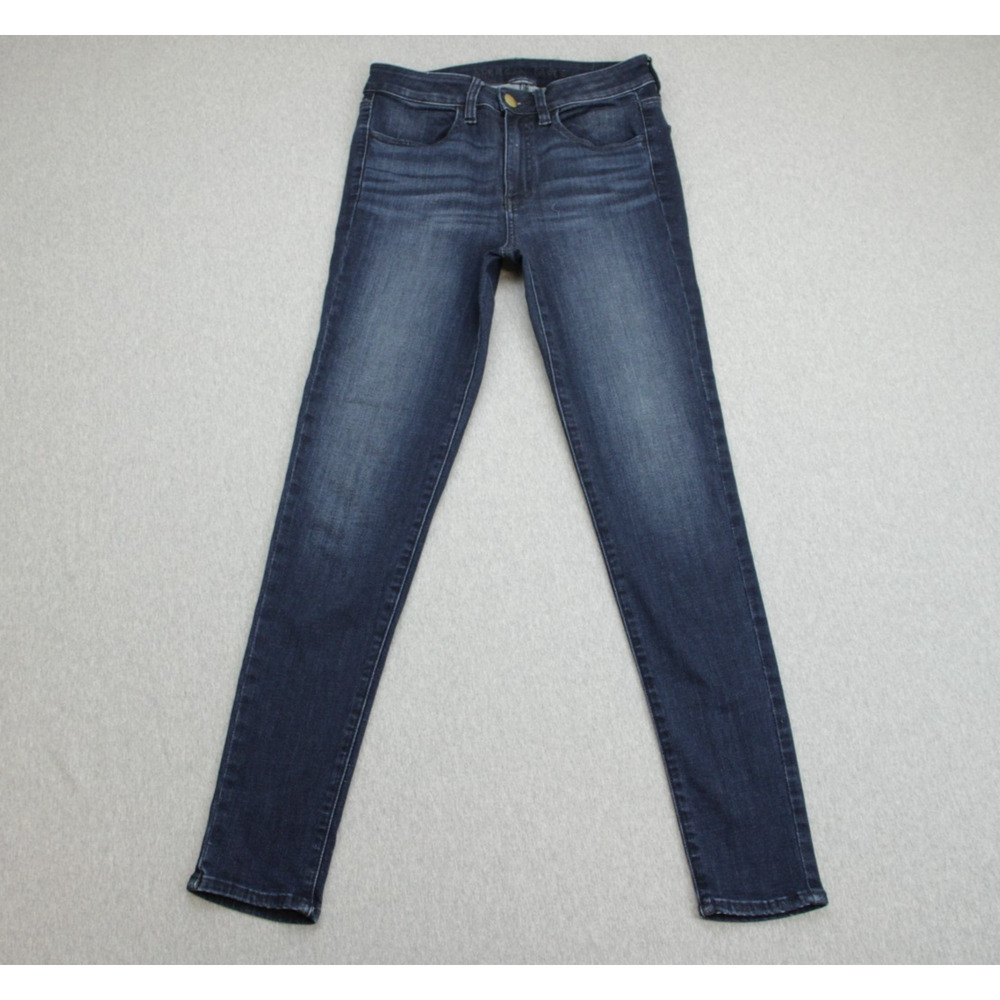 American Eagle Jeans Womens 8 Blue Skinny Cotton Blend Stretch Dark Wash